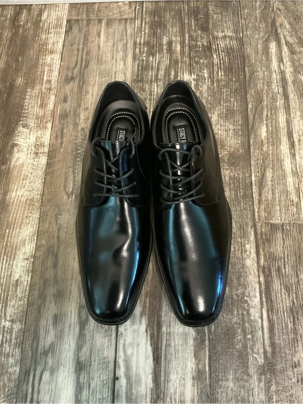Stacy Adams Black Patent Leather Derby Shoe Size 12